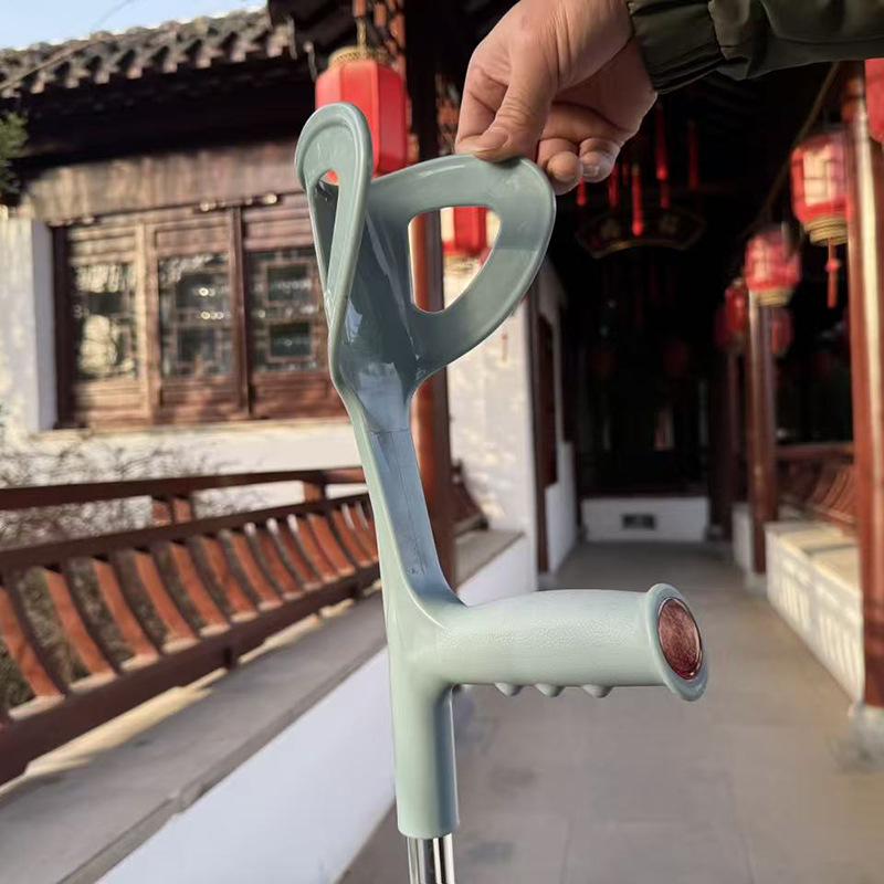 Adjustable Forearm Crutches for Rehabilitation - Portable Walking Aid for Elderly and Disabled