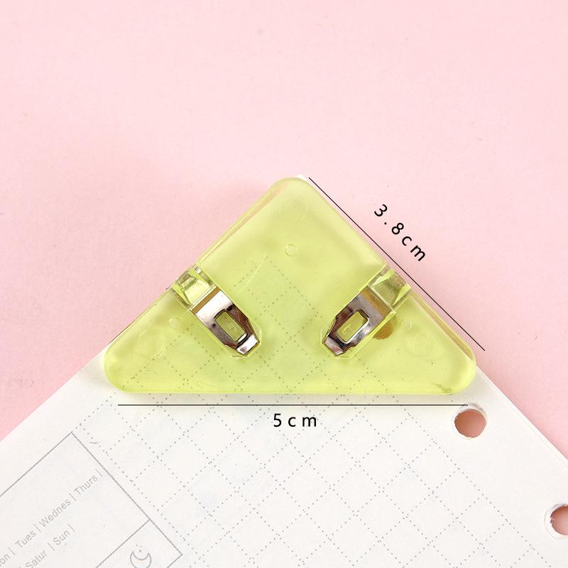 Triangle Book Page Corner Clips, Colored Transparent Triangle/Binder Clips For Organizing Papers Preventing Page Curling