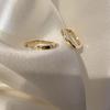 Light Luxury Square Zircon Geometric Ear Cuffs Simple Metal Circle Earrings Minimalist Summer Jewelry