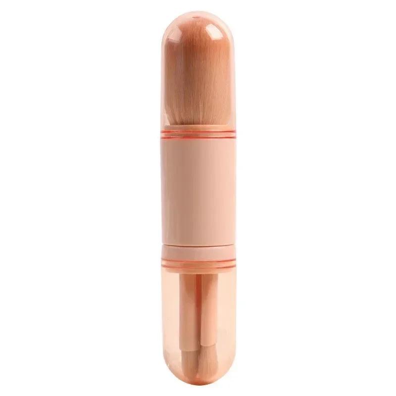 4 In 1 4Pcs/Set Telescopic Makeup Brush Portable Travel Makeup Brushes Set Eyeshadow Loose Powder Mini Makeup Brush Beauty Tools
