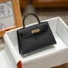 Kelly-Tasche mit Palmenmuster, High-End-Leder, zweite Generation, Mini-Mode, Schulter-Crossbody, tragbar, neue kleine Tasche