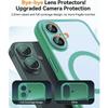 For Magsafe Luxury Armor Shockproof Case For 17 16 15 14 13 Pro Max Magnetic Wireless Charge Cover Matte Translucent PC