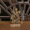 1 Stück Messing Pferdefigur 2026 Jahr des Pferdes Feng Shui Schreibtischdekoration Kind reitet Home Office Miniatur Geschenk
