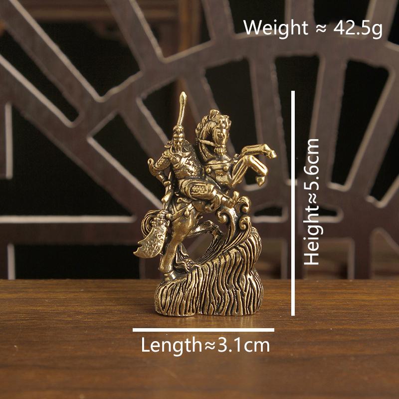 1 Stück Messing Pferdefigur 2026 Jahr des Pferdes Feng Shui Schreibtischdekoration Kind reitet Home Office Miniatur Geschenk