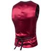 Men's Slim Korean Style Solid Color Groomsmen Vest XF001, Multi-Size Options