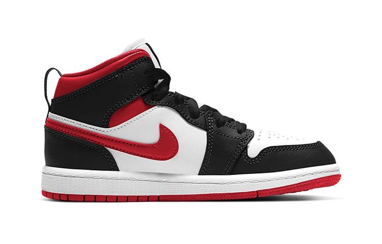 Jordan 1 Mid PS Black Gym Red 640734-122