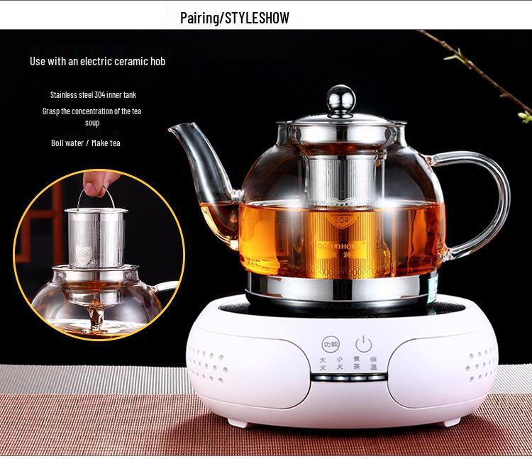 2026 Induction Cooker Glass Teapot: Heat-Resistant, Thickened Kettle for Boiling and Brewing on Ceramic Cooktops