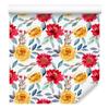 Wallpaper Flowers White, Light Gray and Cream for Living Room and Bedroom 50x1000