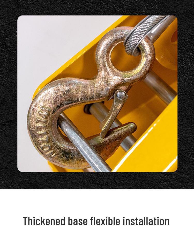 Hand Crank Winch, Two-Way Self-Locking with Brake, 800 lb Puller, High Carbon Steel Manual Winch