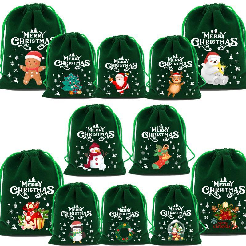 Christmas Candy & Apple Gift Bags - Red Snack Packaging