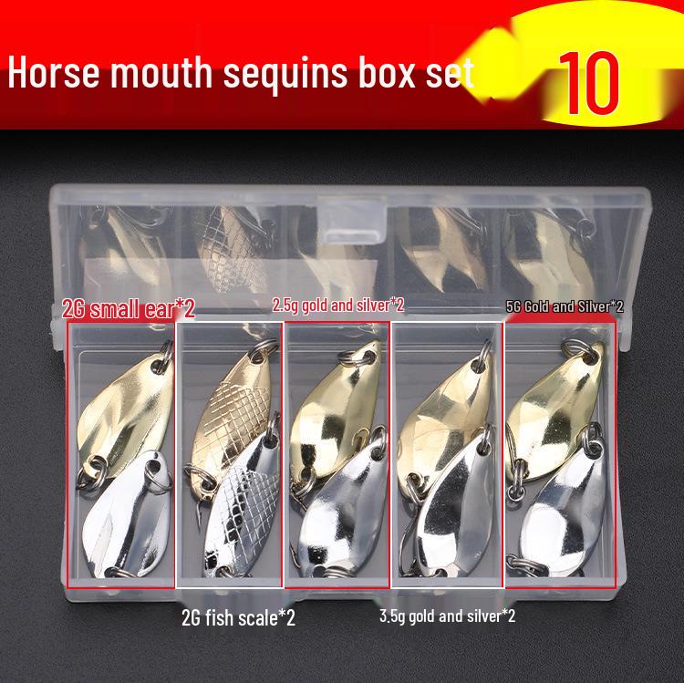 Набор рыболовных приманок Wanhe для начинающих: Искусственная блесна-макет макрели, Плоский виб, Длиннозабросовая чугунная пластина виб.