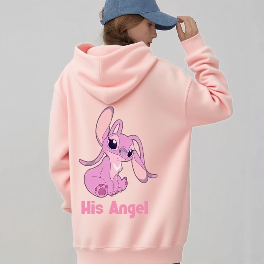 Disney Parent-child Hoodies, Cute Couple Outfits, Disney Character Autumn and Winter Cartoon Sweatshirts, Harajuku Street Wear