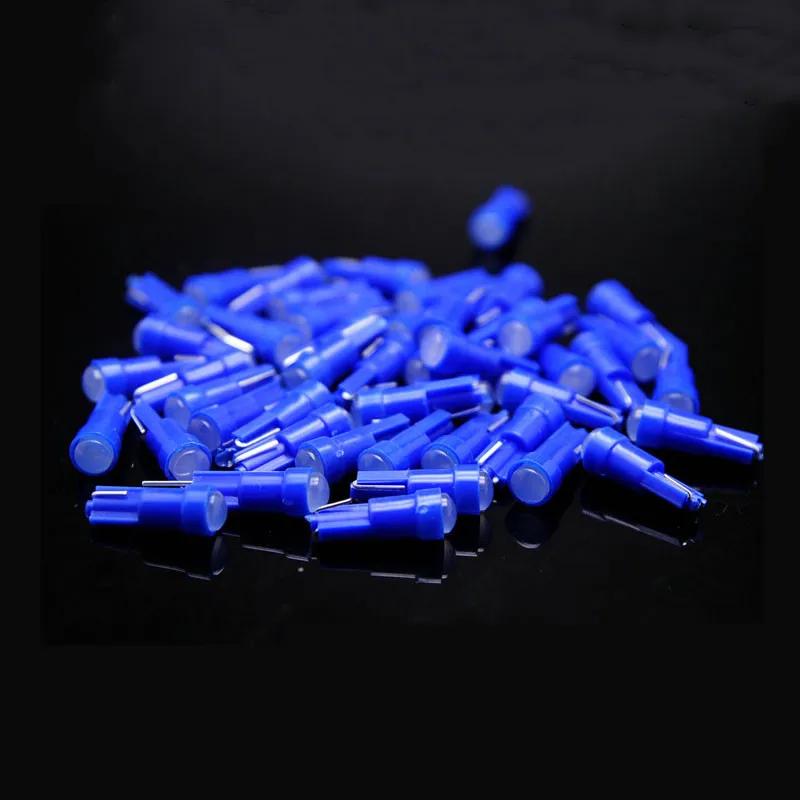 10pcs Car Interior T5 Led 1 SMD DC 12V Light Ceramic Dashboard Gauge Instrument Ceramic Car Auto Side Wedge Light Lamp 6 Colors