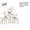Seasonal Home Decor 3Pcs/Set Wooden Christmas Elk Table Sign Rustic Reindeer Family Tabletop Decoration Handcrafted Sign Jute Rope Bow Centerpiece