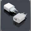 USB nabíječka Rychlé nabíjení 2 porty PD QC 3.0 Typ C Nabíječka Evropský rychlonabíjecí adaptér pro nabíjení telefonu
