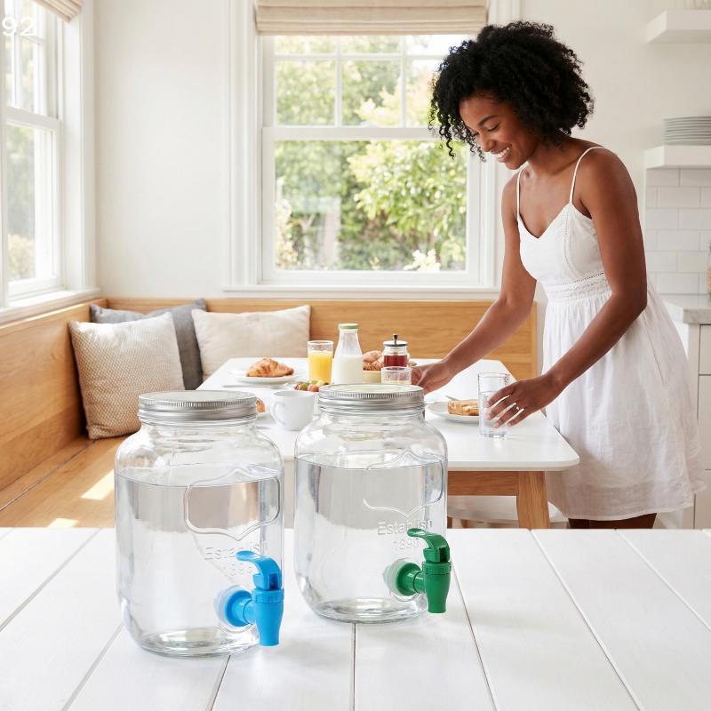 

Glass Bottle Jar Barrel Water Tank Tap, 1/5Pcs, Leakproof 17mm PP Grain Faucet with Filter Valve for Dispenser Blue 1pcs