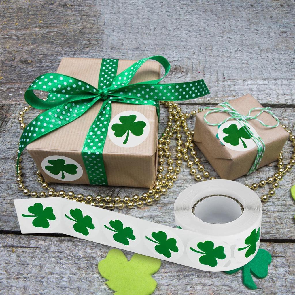 Irish Stickers Shamrock Decals Favor Wrapping Stickers For Irish Holiday Family Party DIY Lovers Classroom Office Home Greeting