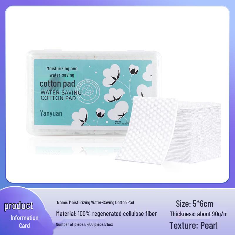 Dual-Effect Thick Cotton Makeup Remover Pads - Disposable 3-Layer Wet Compress Cotton Pads