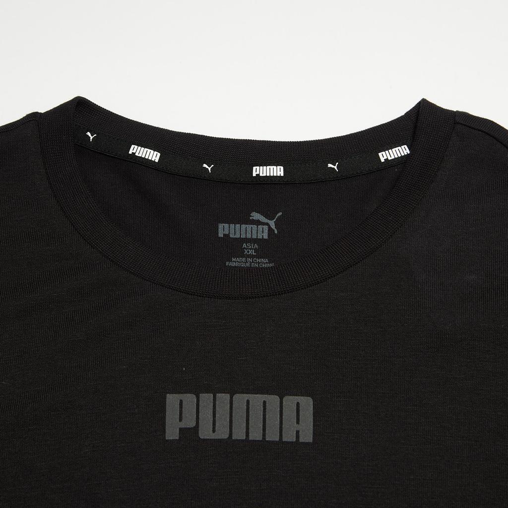 Puma Lightweight Moisture-Wicking Short Sleeve T-Shirt Women Tops Black 845602-01