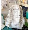 Schoolbag Japanese plaid bow backpack women's sweet girl schoolbag 1011 new large-capacity versatile campus backpack