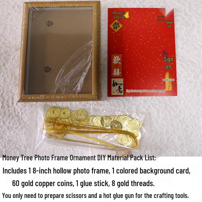 DIY Money Tree Photo Frame Kit: Handmade Coin Ornament and Decorative Painting Birthday Gift