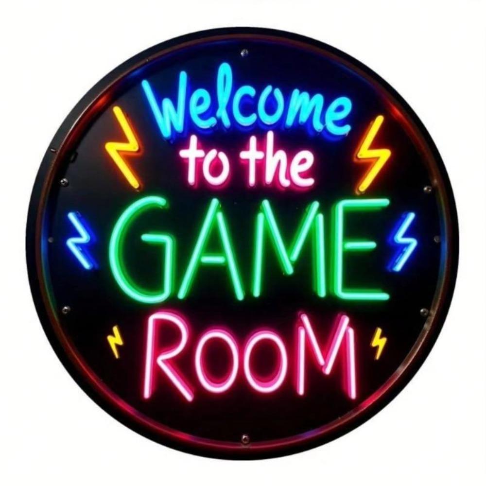 Neonschild Metall Willkommen Individuelle Gaming-Zimmer-Dekoration