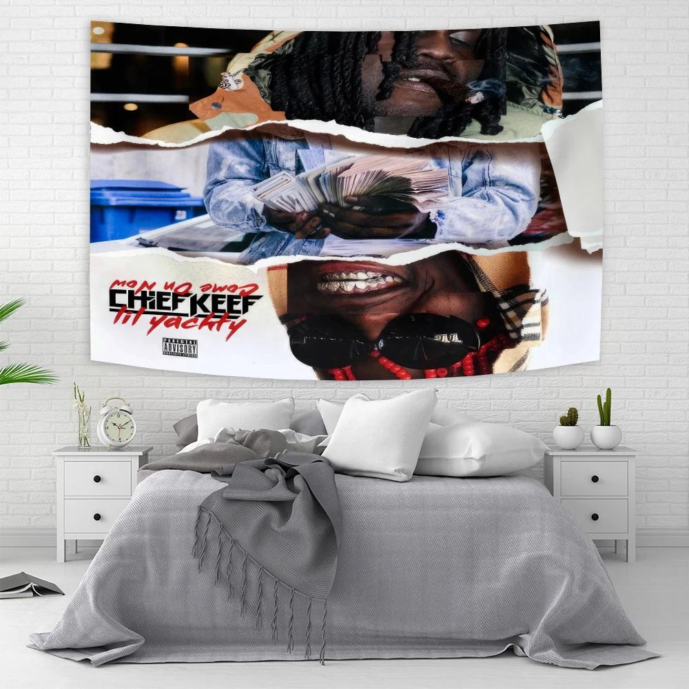 Bandiera americana Chief Keef Nel Giardino dell'Eden Arazzo da Parete Hippie HipPop Rapper Arazzi decorazione stanza estetica