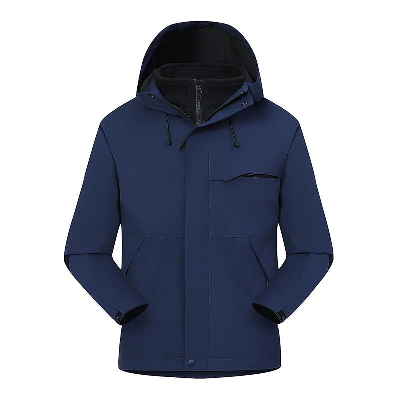 Unisex 3-in-1 Waterproof Windproof Outdoor Jacket With Removable Fleece Liner Hiking Climbing Fall Winter