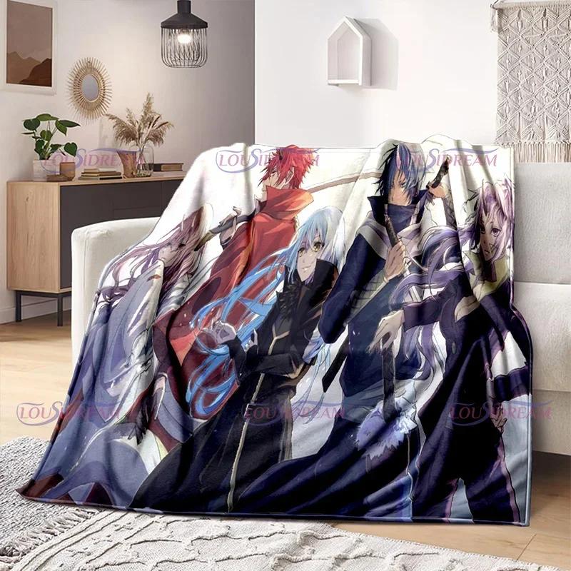 That Time I Got Reincarnated As A Slime Blankets Anime Cartoon Rimuru Tempest Blankets Home Flannel Blanket Sofa Throw Blanket