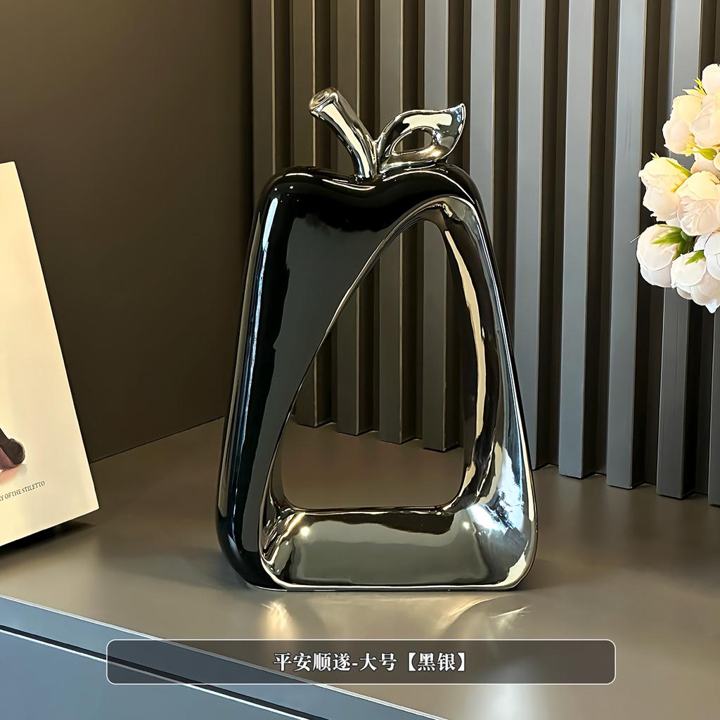 Now Ceramic Apple Ornaments Abstract Art Table Decoration Living Room TV Cabinet Wine Cabinet Ceramic Aesthetic Decoration