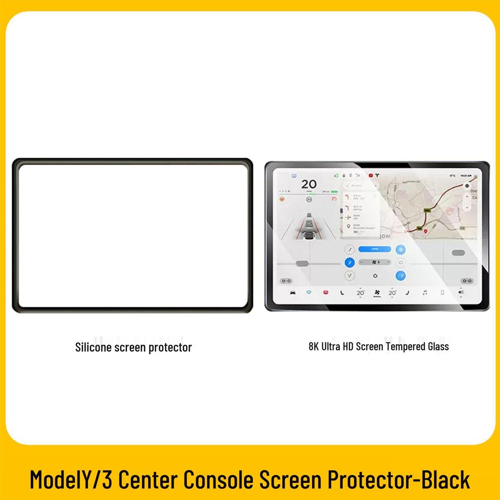 Screen Protector Silicone Frame for Tesla Model 3/Y Center Console