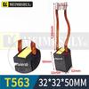 T563 DC Motor Carbon Brush - Morgan Material, Steel Mill, Meiersili, Sizes 12.5, 16, 20, 32, 40, 50, 60.