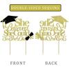 She Believed She Could So She Did Cake Topper for Graduation Decorations, 2025 Graduation Cake Topper, Congrats Grad 2025 Party Supplies (Gold)