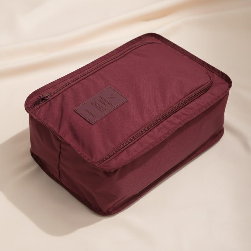 

Portable Travel Shoes Organizer Pouch Multifunction Storage Bag Home Shoe Bag Sorting Zip Lock красный