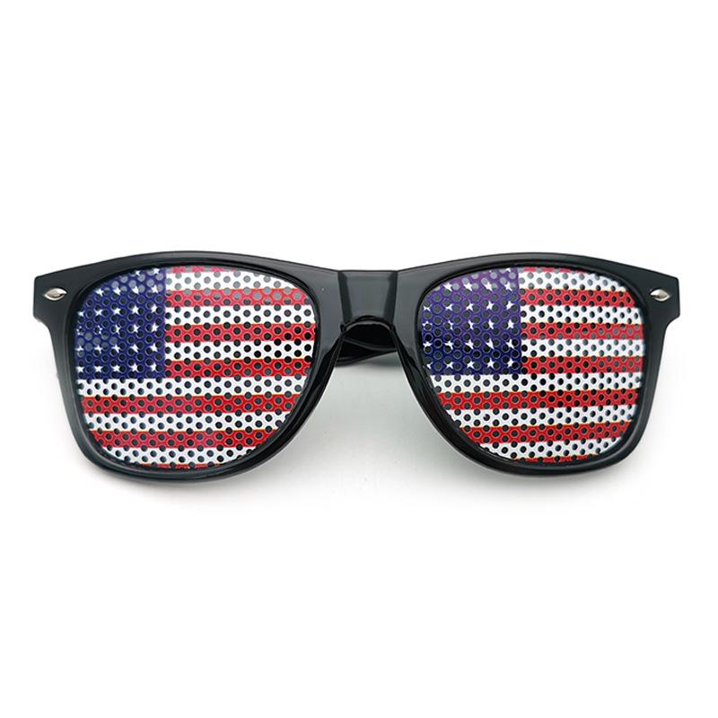 New Unisex Flag Style Women Men Sunglasses Decorative Spectacles Eyeglasses Frames for Party 42 Countries Sun Glasses