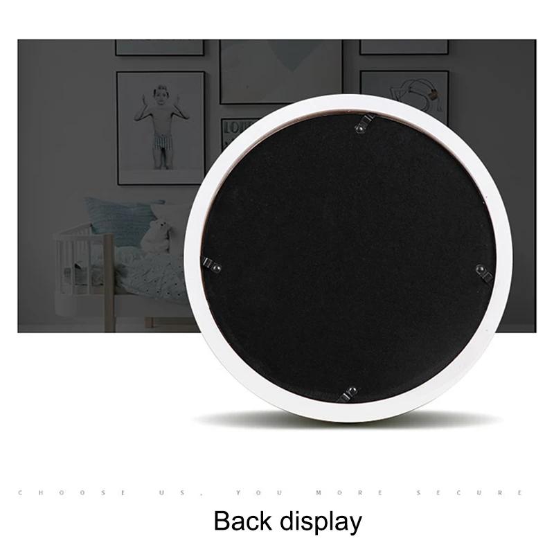 Round Wooden Picture Frames Creative Gift DIY Wall Hanging Wood Picture Holder Wall Mounted Photo Frame Round Home Decoration