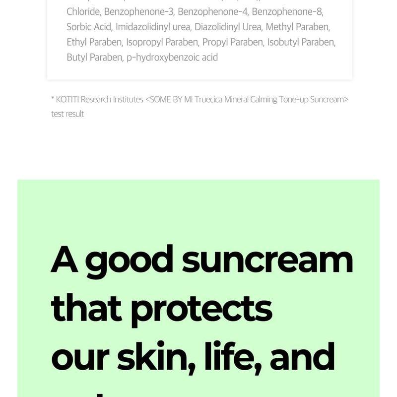 SOME BY MI - Truecica Mineral Calming Tone-Up Suncream