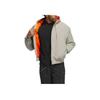 adidas Originals Shmoofoil Nylon Canvas Kapuzenbequeme Lockere Jacke Herrenjacke Silber-Kiesel Universität-Orange IX9021