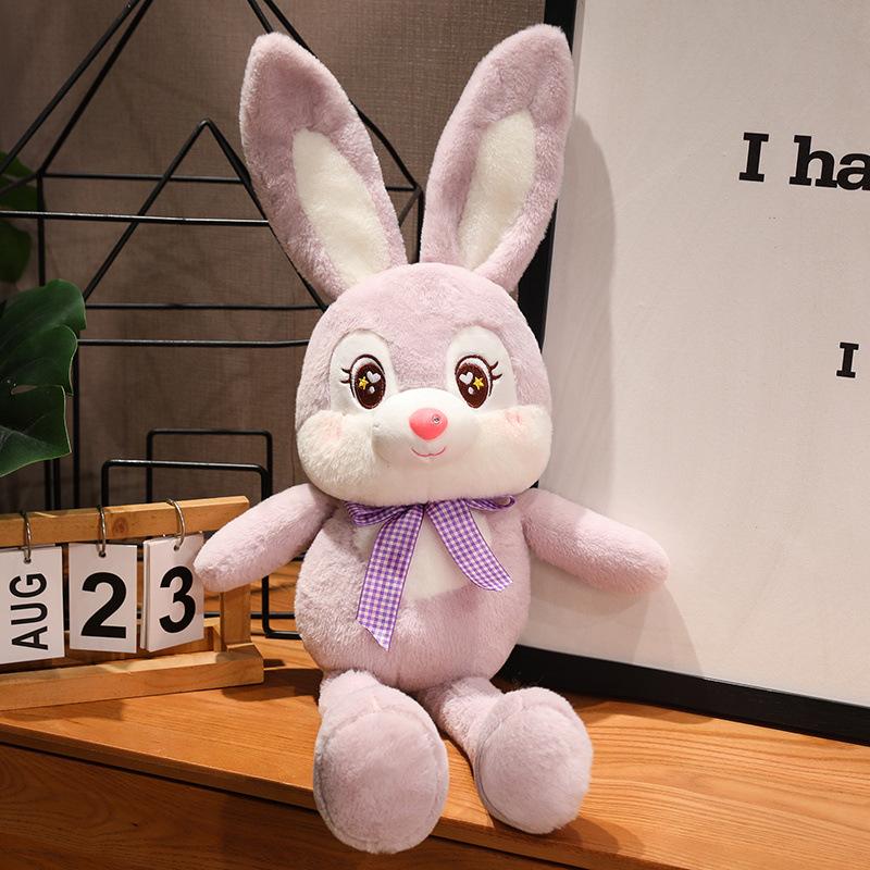 

Креативная игрушка-плюш в виде растягивающегося смеющегося кролика с креативными ушами, маленького белого кролика, кукла-кролик, детская успокаивающая тряпичная кукла 70cm（0.32kg） фиолетовый