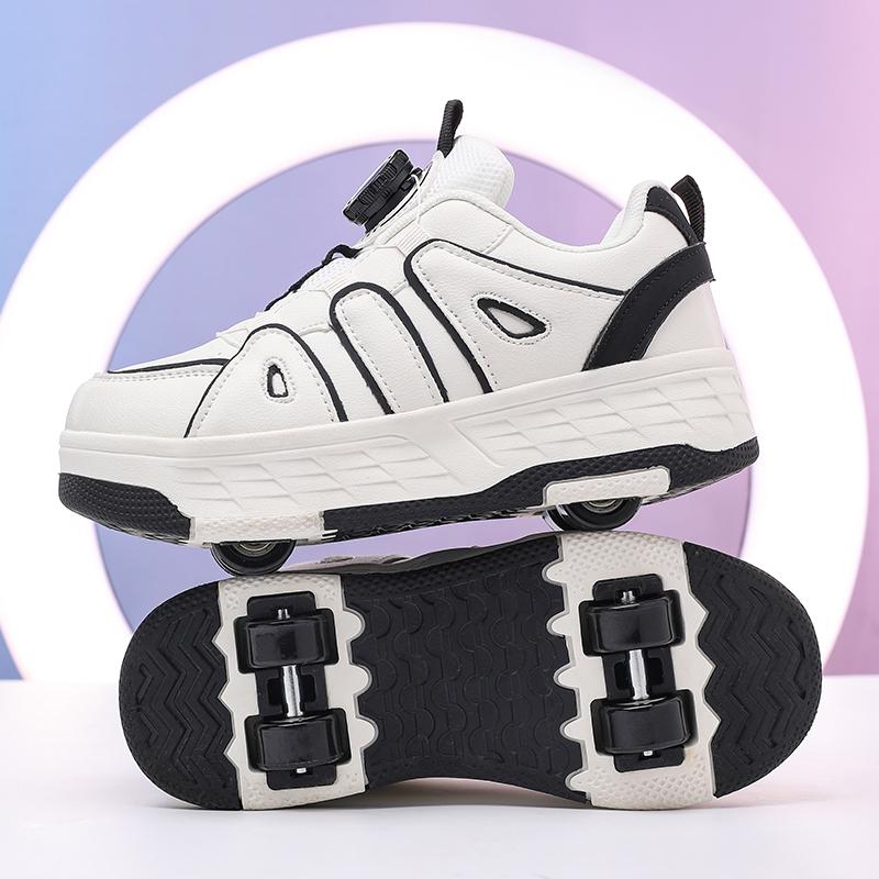 29-40 Kinder Vierrad-Sneaker Rollschuhlaufen Abnehmbare Studenten-Schlittschuhe Sportschuhe Mädchen Skate-Schuhe