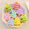 10Pcs New Cute Resin Christmas Series Christmas Tree  Flat Back Cabochon DIY Jewelry Craft Decoration Accessorie