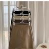 Autumn/Winter 2023 Women's PU Leather A-Line Skirt - High Waist, Slim Fit, Knee-Length, Casual Korean Style