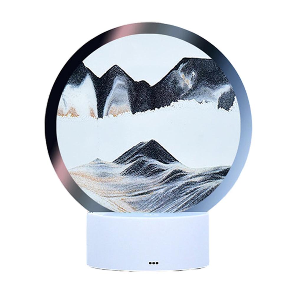 3D Standing Quicksand Painting Lamp with Light Stylish Desktop Decorative Light Gift for Birthday Christmas