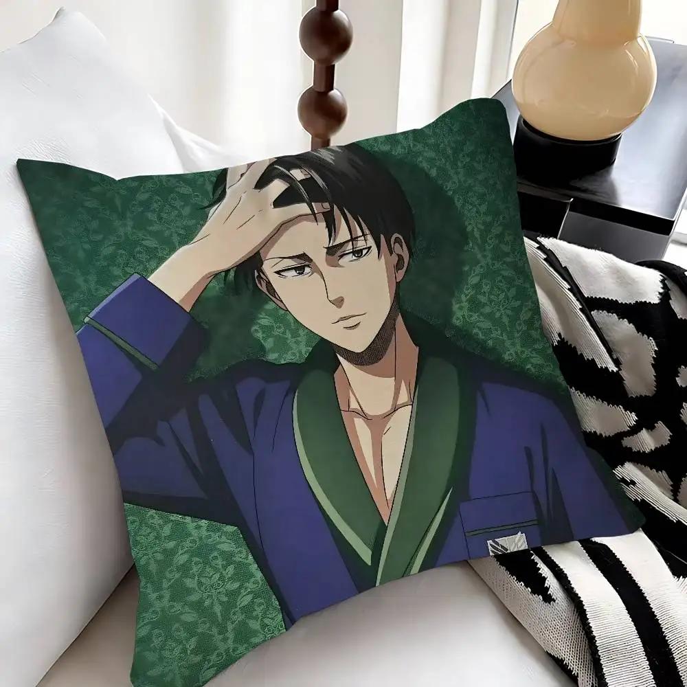 Levi Ackerman Pillow Cover For Bedroom Room And Living Room Sofa Decorative Cushion Cover