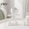 Mini Green Plant Pot Fun Workout Figure Planter, Modern Resin Treadmill Runner Pot, Dumbbell Black And White Planter Body Builder Holder,