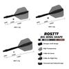 CUESOUL ROST 77 Transparency Integrated Flight Big Wing Shape Set of 3 Clear Red Flight Yellow Logo L Size (CS-77-4T-L)