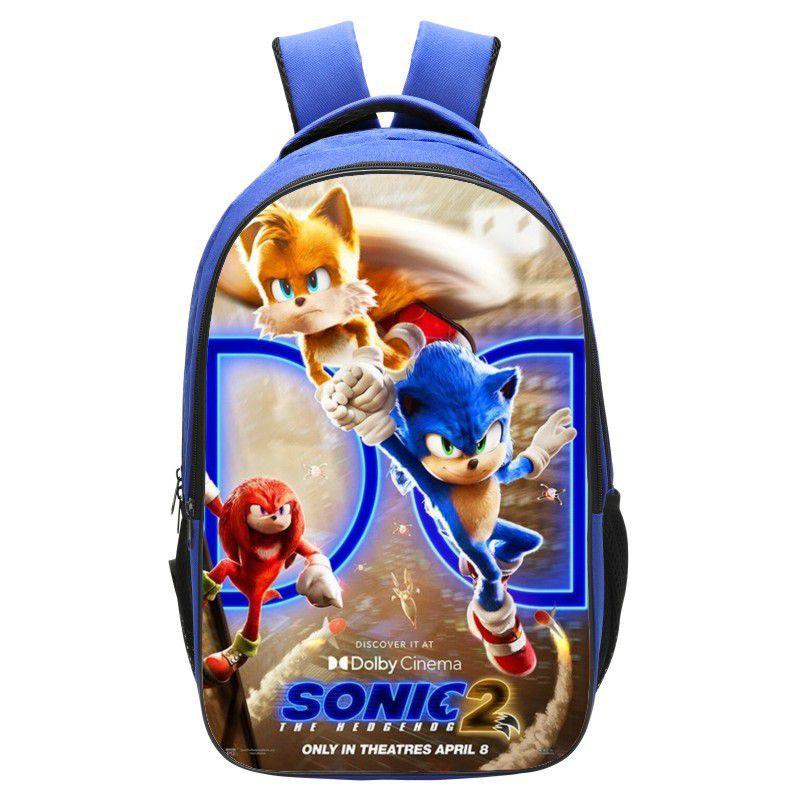Sonic The Hedgehog 2 Children's Backpack For School Travel Colorful Artwork Unisex Design