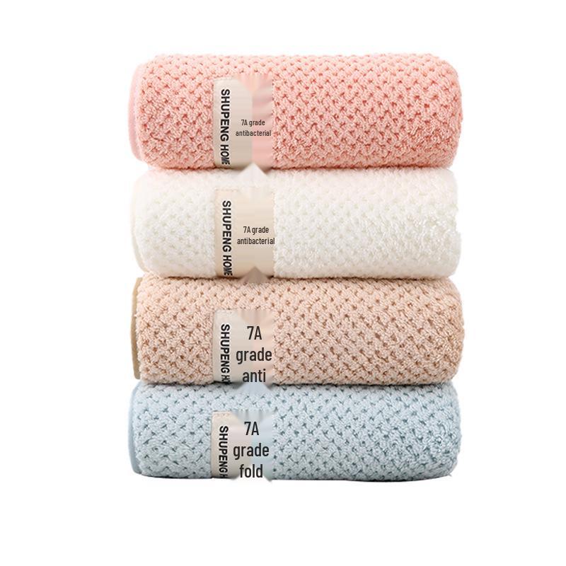 7A Antibacterial Extra Large Coral Fleece Bath Towel - Pineapple Pattern, Extra Thick, Absorbent, Quick-Drying, 90x170 Cm, Class A Bath Wrap