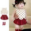 Cute Polka Dot Sleeveless Vest Bloomers Set Summer Newborn Girls Thin Casual Two Piece Outfit 0-18M