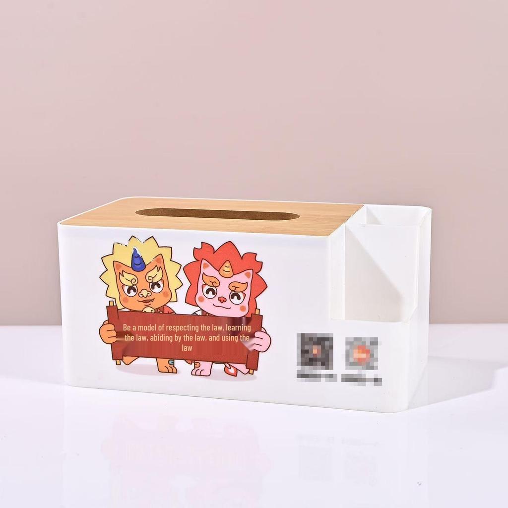 Custom Wooden Tissue Box with Logo for Hotels, Restaurants, and Banks
